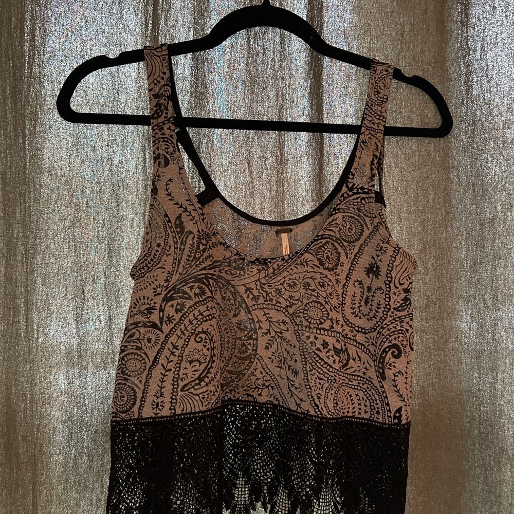 Free People Tea Room Burnout Crop top